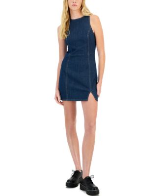 Tinseltown - Juniors' Sleeveless Denim Bodycon Mini Dress