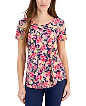 JM Collection Short Sleeve Womens Tops - Macy's