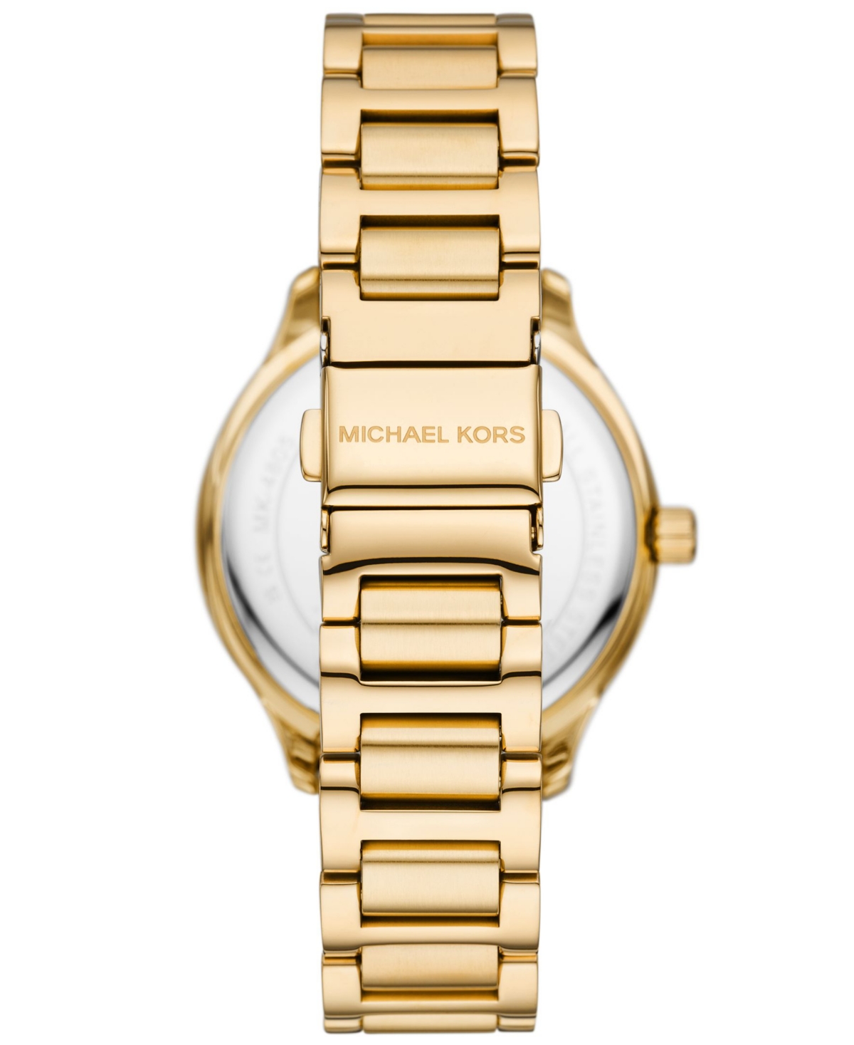 Shop Michael Kors Women's Sage Three-hand Gold-tone Stainless Steel Watch 38mm