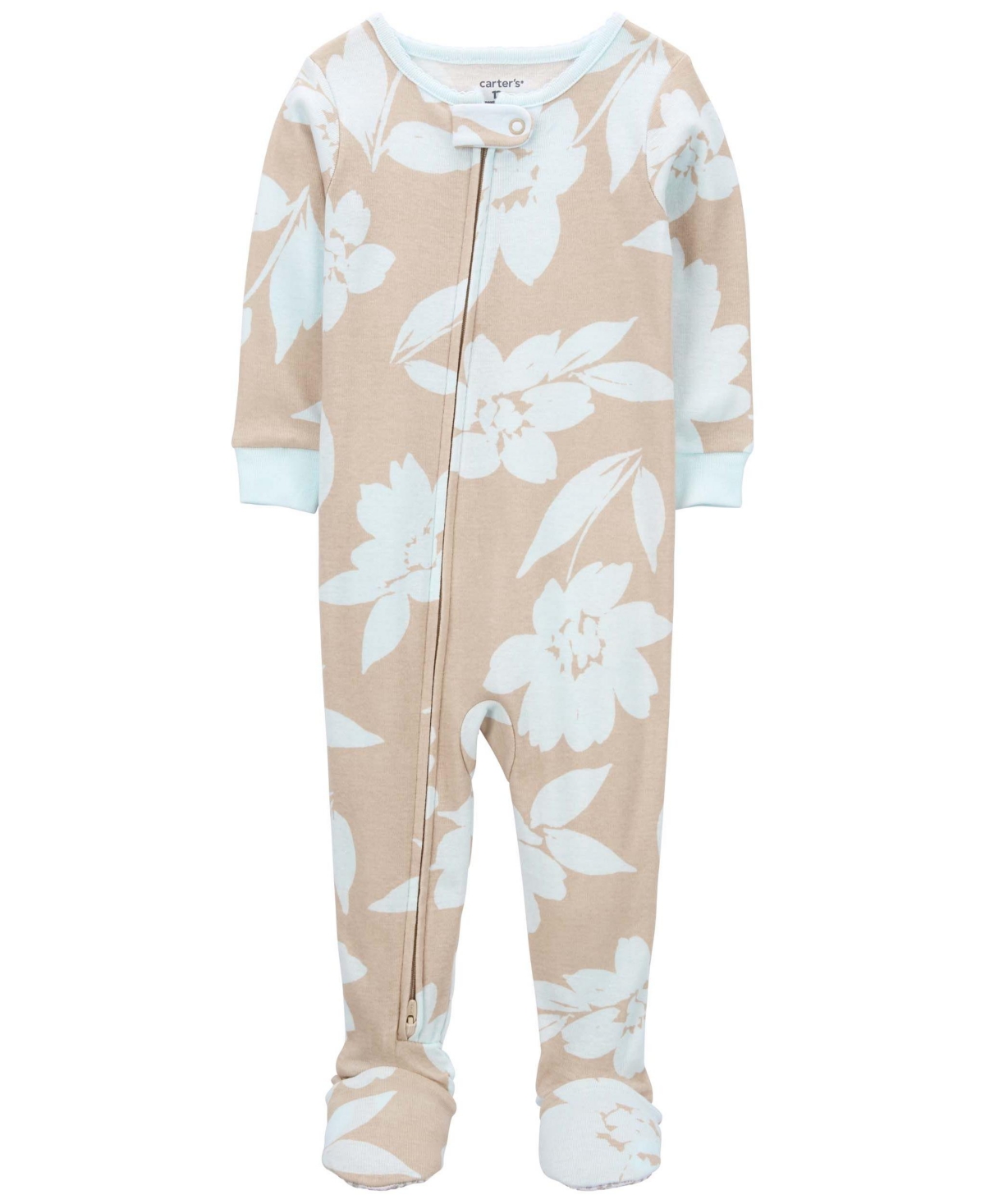 CARTER'S BABY GIRLS ONE PIECE FLORAL 100% SNUG FIT COTTON FOOTIE PAJAMAS