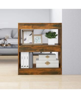 Book Cabinet/Room Divider Smoked Oak 23.6"x11.8"x28.3"