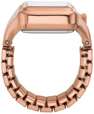 Women's Raquel Two-Hand Rose Gold-Tone Stainless Steel Ring Watch 14mm