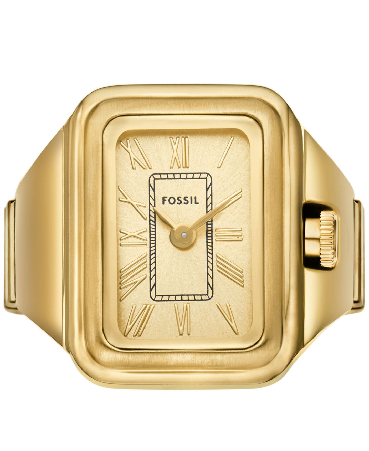 Женские часы Fossil Raquel Two-Hand Gold-Tone Stainless Steel Ring Watch 14mm — фото 3