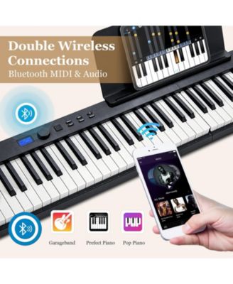88-Key Foldable Digital Piano with MIDI and Wireless BT