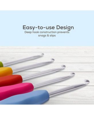 JumblCrafts Crochet Hook Set, 12 Colorful Ergonomic Crochet Hooks