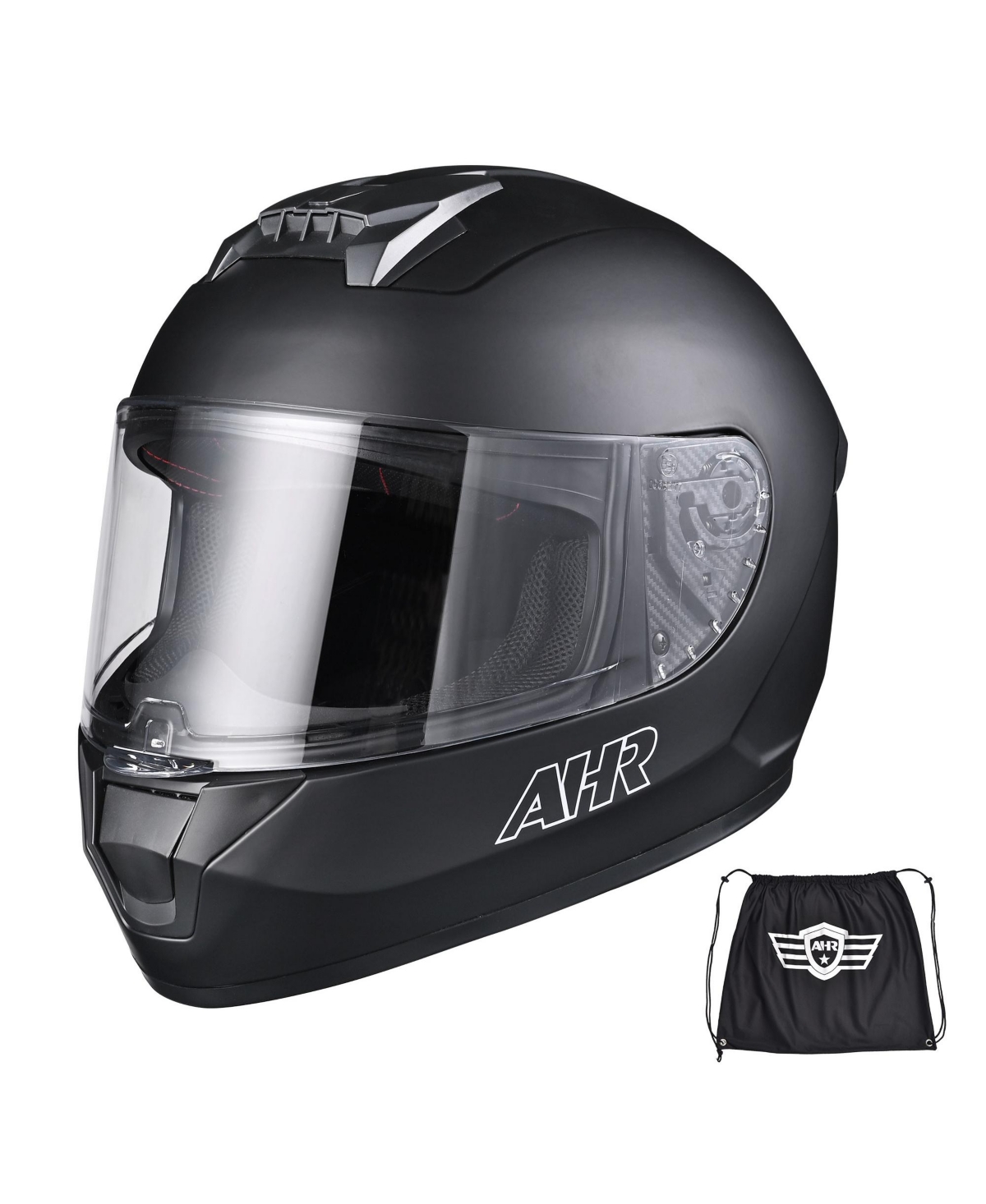 Run-F3 Full Face Motorcycle Helmet Dot Removable Liner Street Bike Adult Xl - Matte black