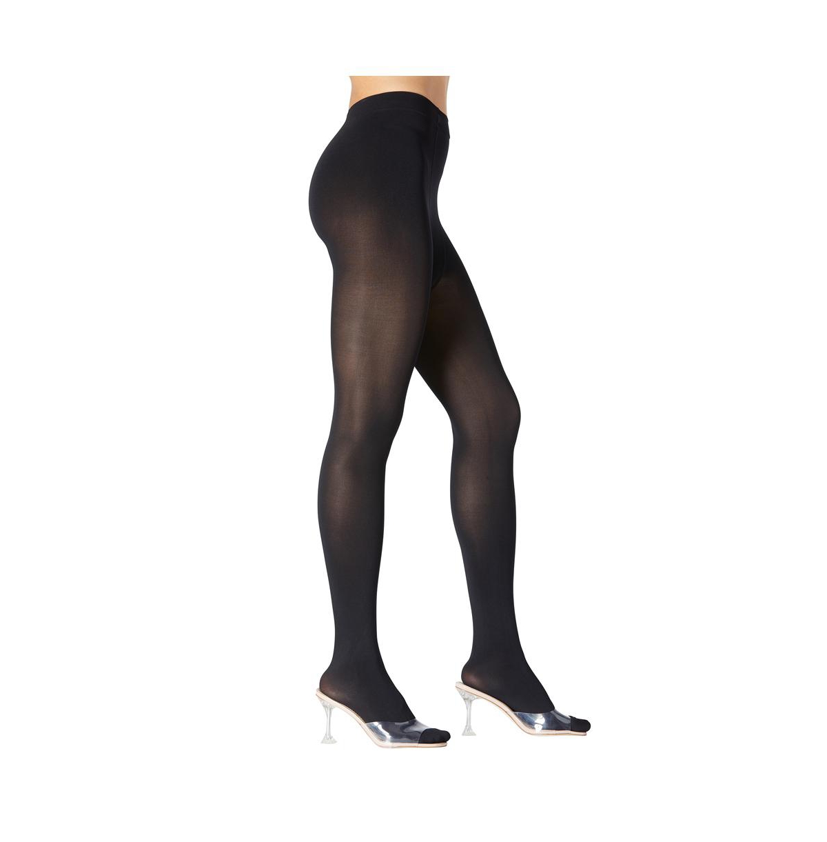 Women's Premium Opaque Comfort Tights - Black