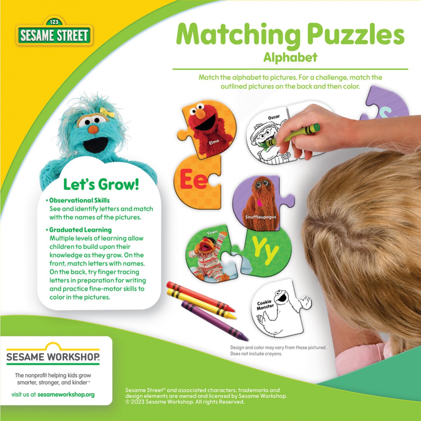 Детский пазл MasterPieces Puzzles Sesame Street Alphabet Matching 52-Piece Puzzle, Ages 3+ — фото 3