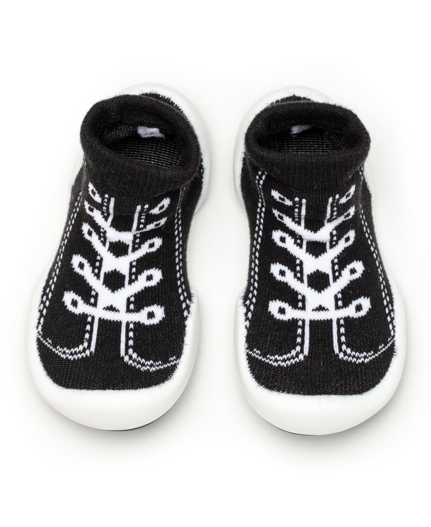 Детские кроссовки Komuello Infant Girl Boy First Walk Sock Shoes Sneakers - Black — фото 1