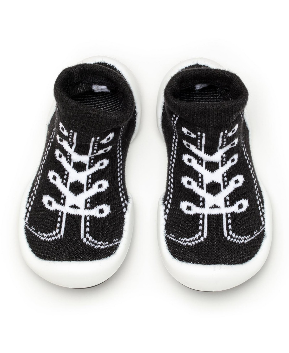 Детские Komuello Infant Girl Boy First Walk Sock Shoes Sneakers - Black — фото 1