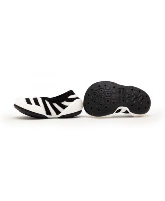 Infant Boy Girl First Walk Sock Shoes Flat Black Stripe