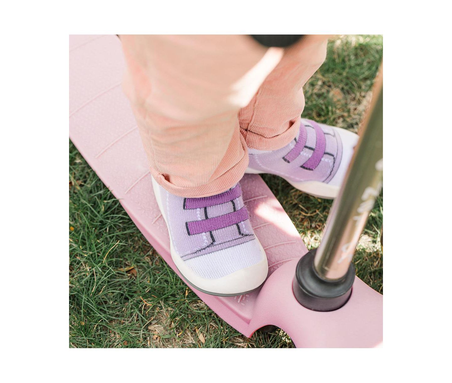 Обувь Komuello Breathable Washable Non-Slip Sock Shoes Walker - Violet для девочек-малышей — фото 2