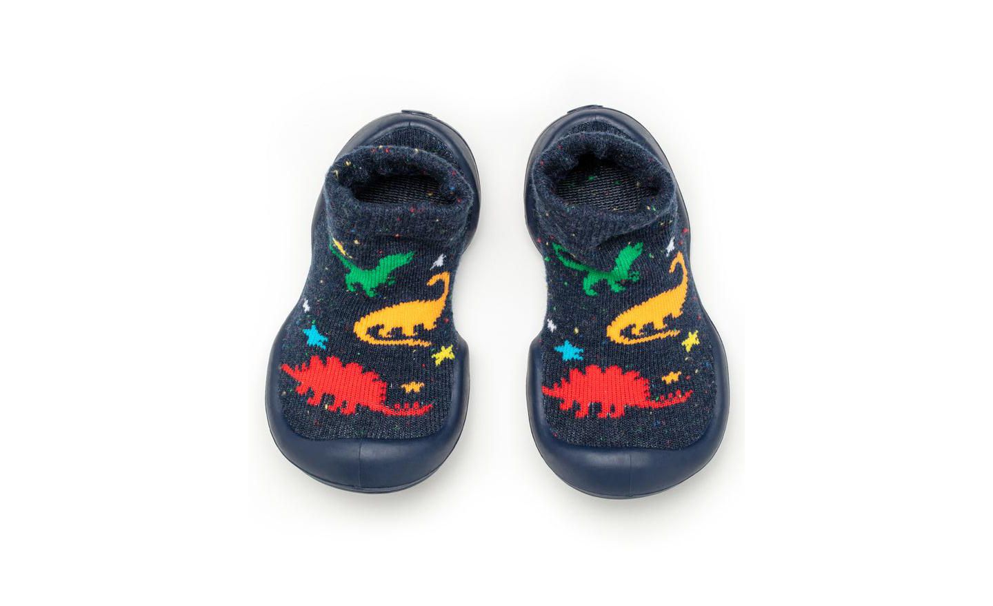 Обувь Komuello Breathable Washable Non-Slip Sock Shoes Dinos для мальчиков-малышей, цвет: Тёмно-синий — фото 1