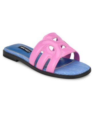 Nine West Women's Geena Cutout Flat Slip-On Sandals - Macy's