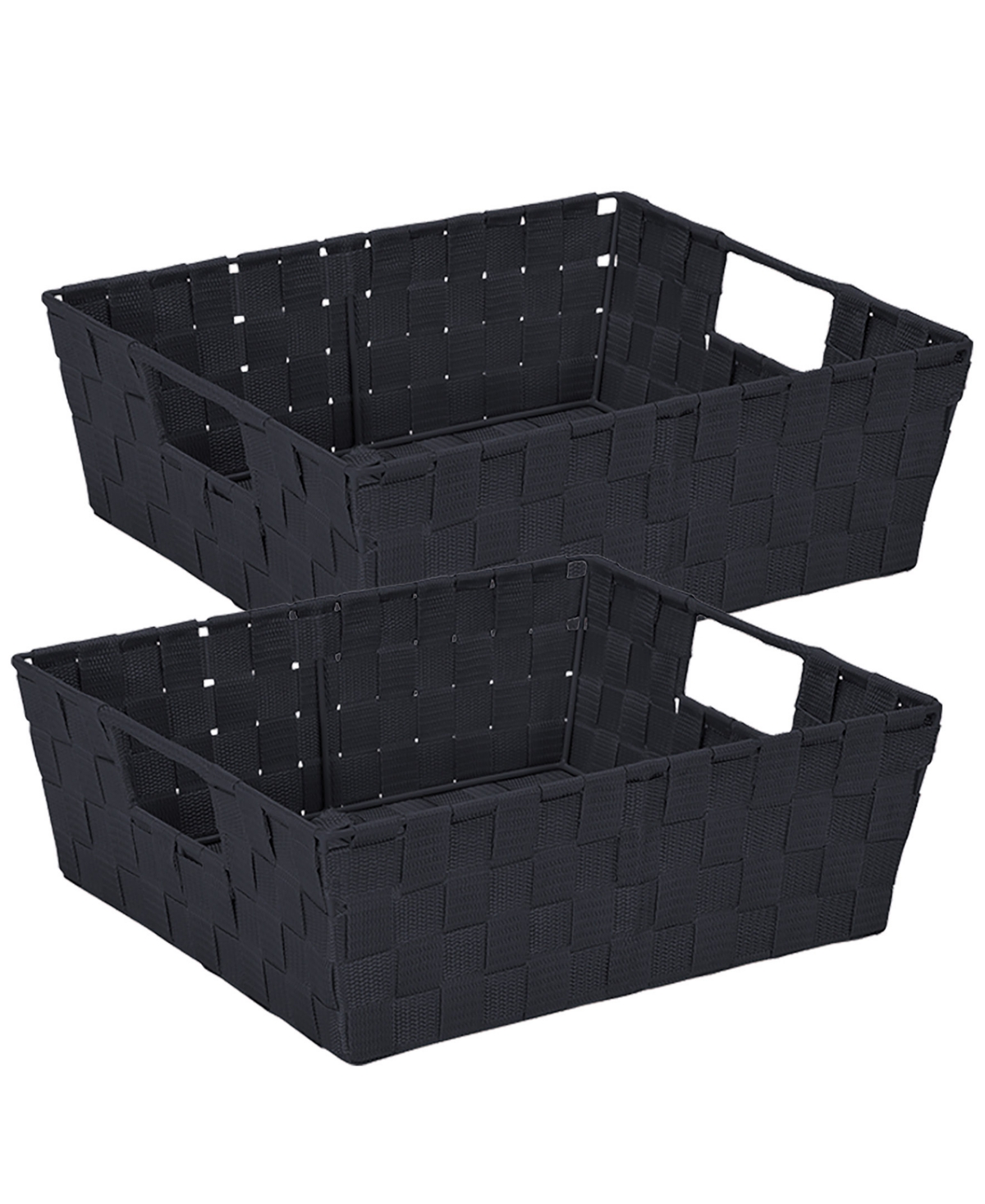 2 Pack Storage Shelf Tote - Black