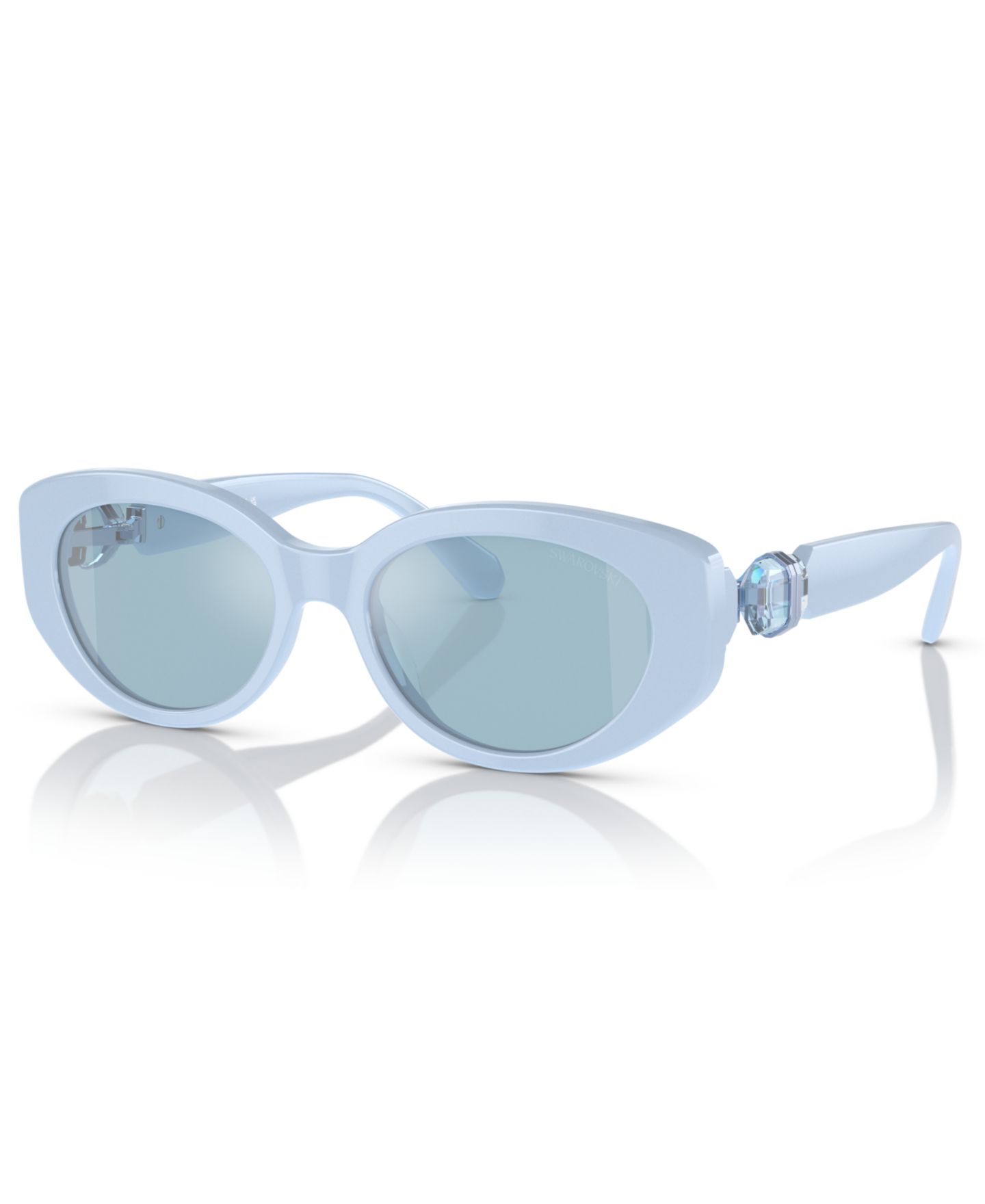 Женские солнцезащитные очки Swarovski Sunglasses, Mirror SK6002, цвет: Светлый синий — фото 1