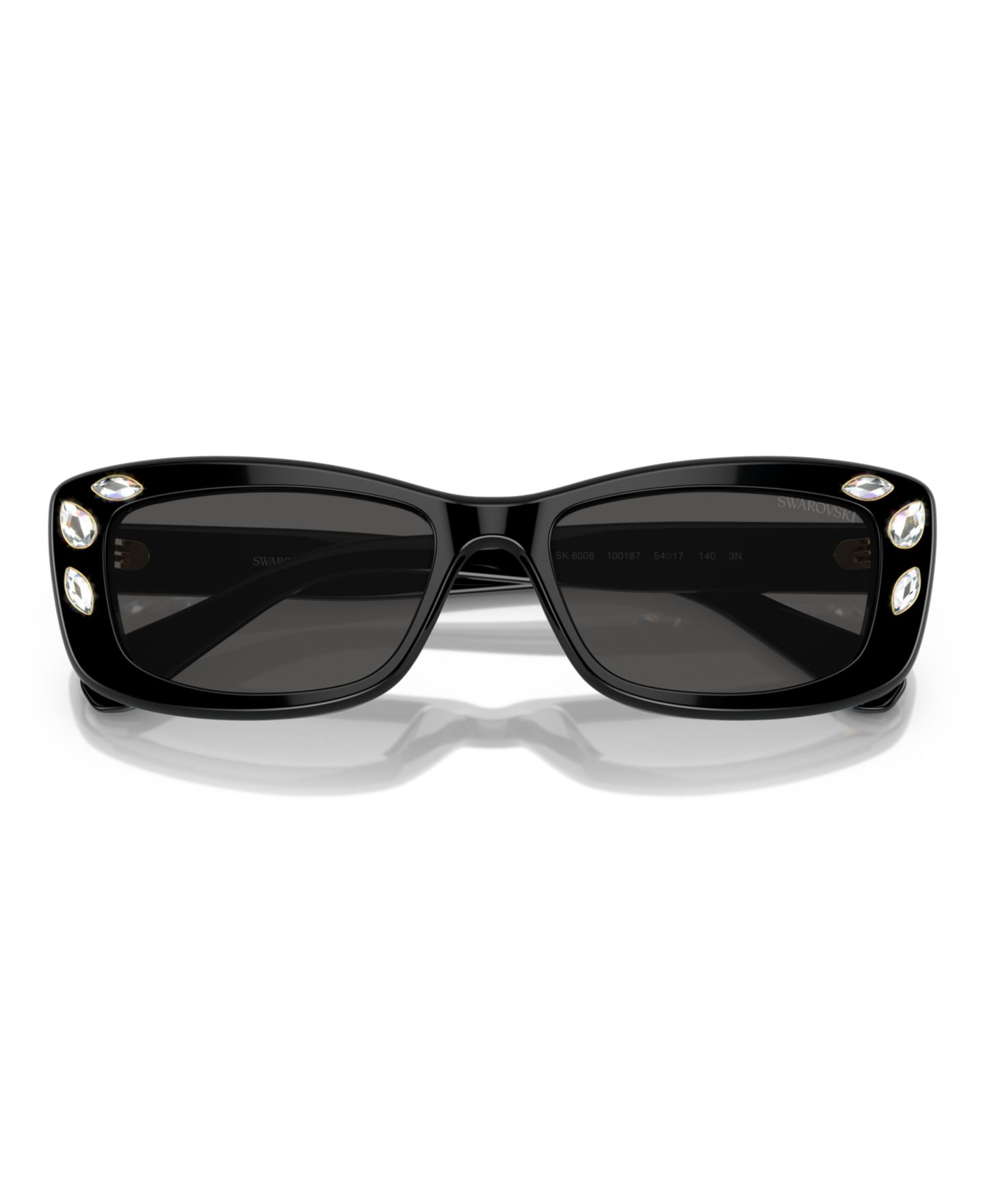 Женские солнцезащитные очки Swarovski Sunglasses, SK6008, цвет: Чёрный — фото 5