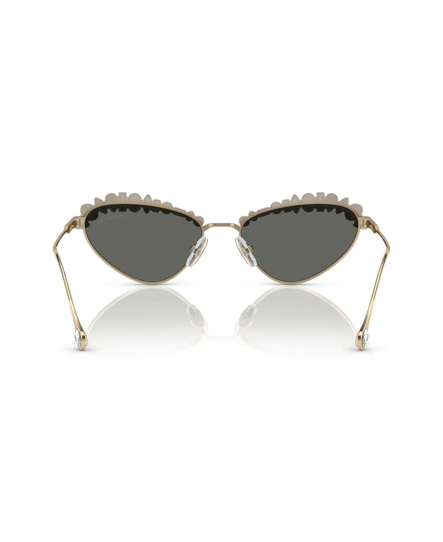 Женские солнцезащитные очки Swarovski Sunglasses, Mirror SK7009, цвет: Бледный золотой — фото 4