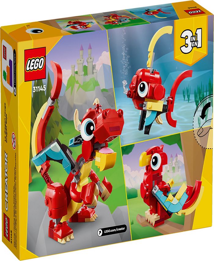 LEGO® Creator 31145 Red Dragon Toy Building Set - Macy's