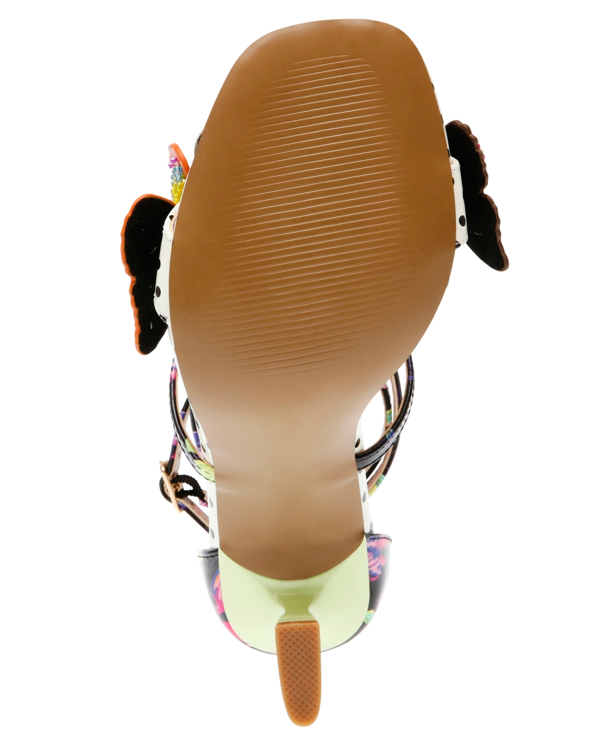 Betsey Johnson Women's Trudie Butterfly Strappy Dress Sandals -White Multi