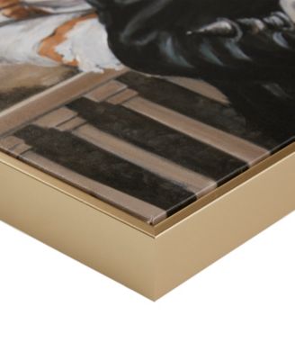 Pet Portrait Captain's Guard Pug Framed Canvas Wall Art