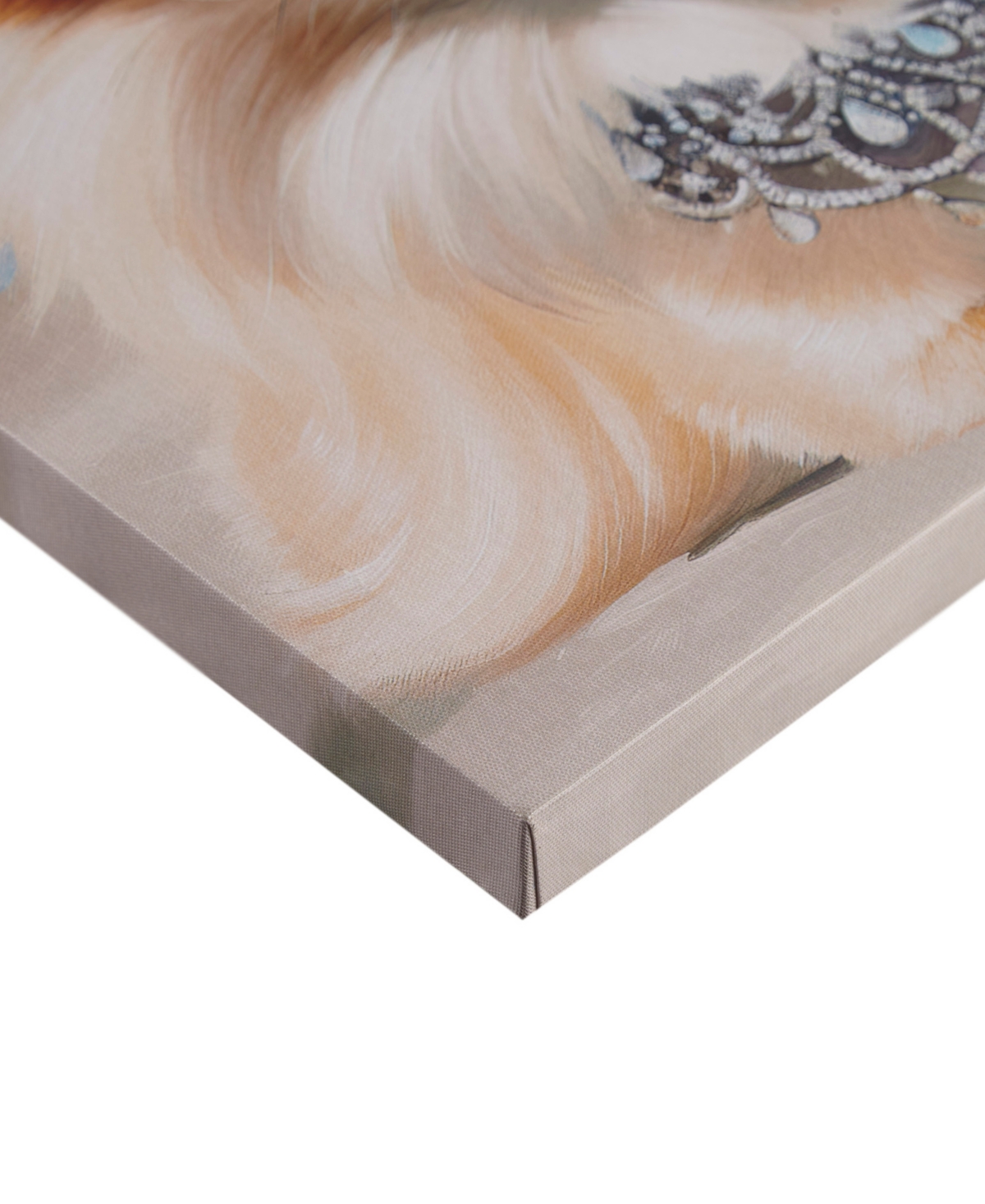 Madison Park Beach Dogs Pomeranian Canvas Wall Art In Open Blue