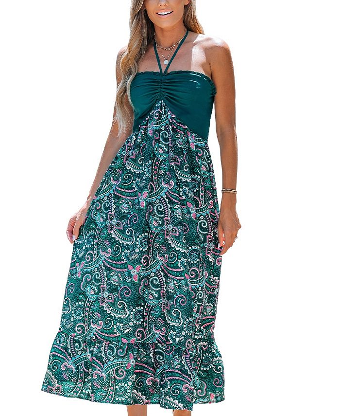 CUPSHE Women's Paisley Print Ruffled Beach Dress - Macy's