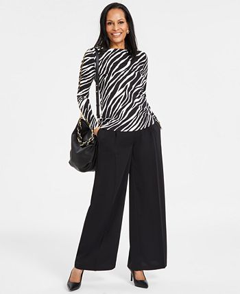 INC International Concepts Chain-Detail Wide-Leg Pants, Created for Macy's  - Macy's