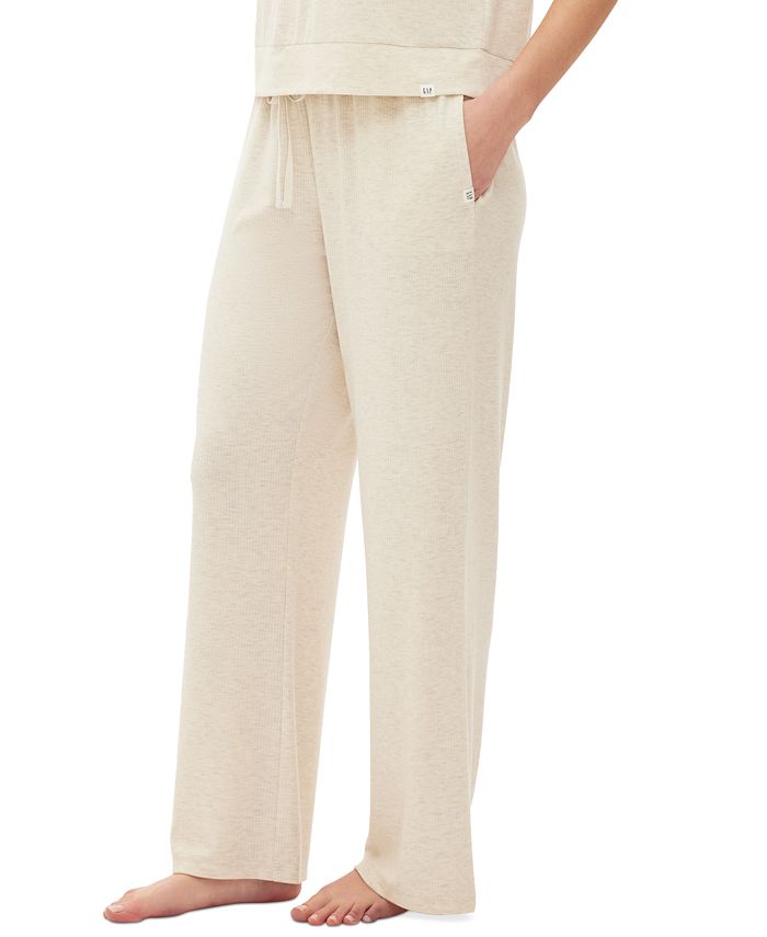 GAP GapBody Women s Ribbed Drawstring Pajama Pants Macy s