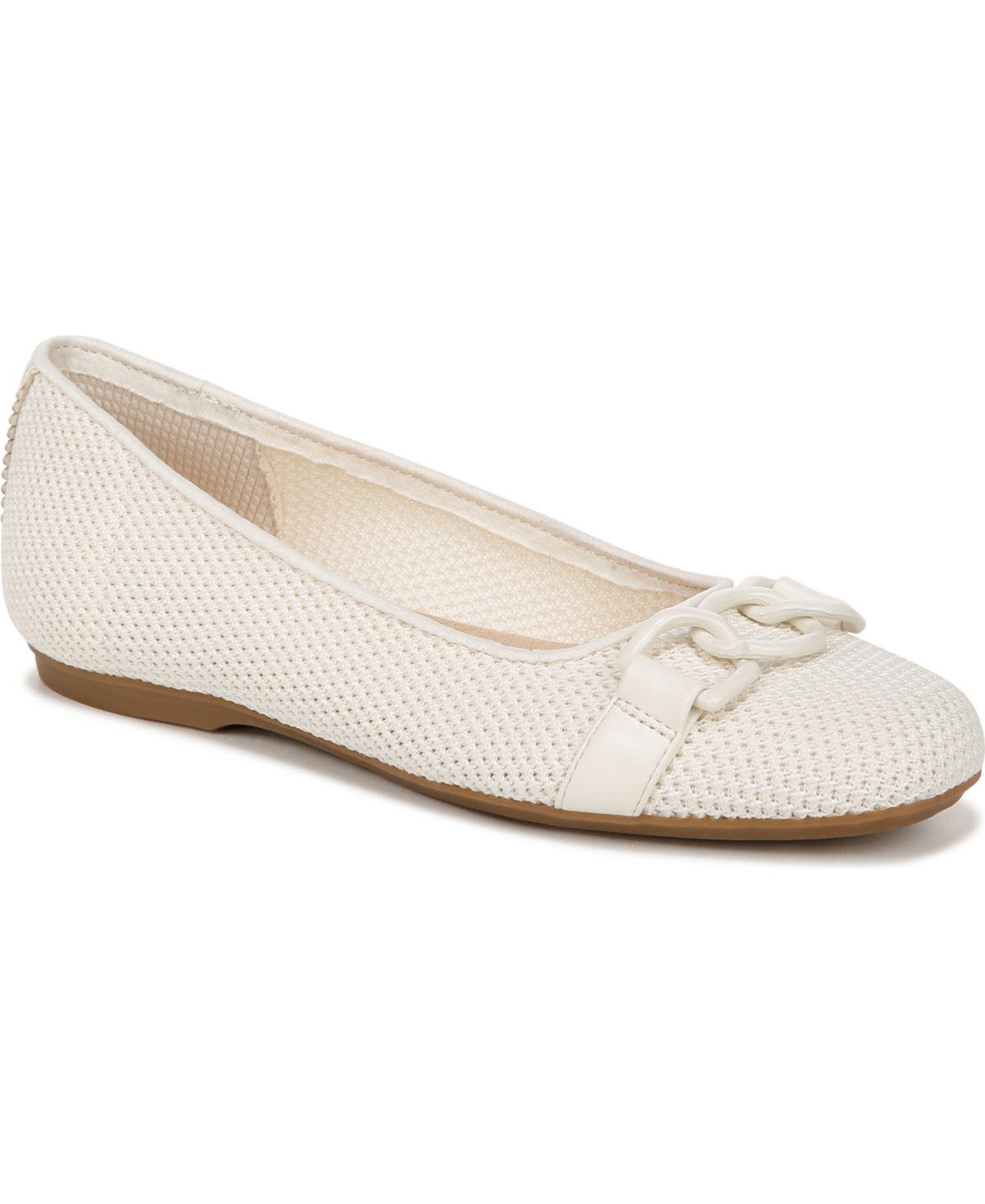 Women's Wexley Adorn Flats - Off/White Knit Fabric/Faux Leather