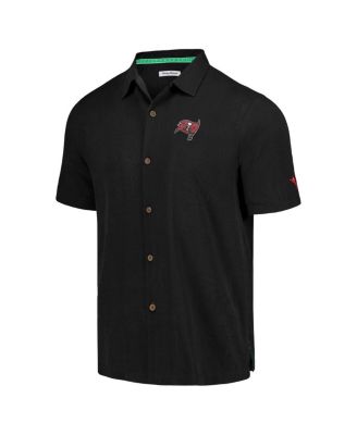 Men's Black Tampa Bay Buccaneers Tidal Kickoff Camp Button-Up Shirt