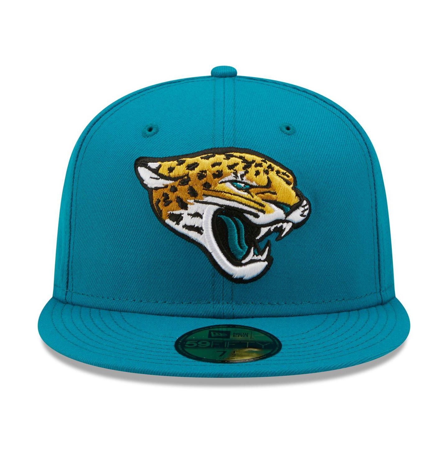 Мужская кепка New Era Teal Jacksonville Jaguars Omaha 59FIFTY Fitted Hat — фото 3