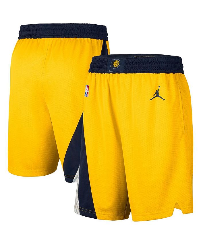 Jordan Mens Gold 2019 20 Indiana Pacers Icon Edition Swingman Shorts