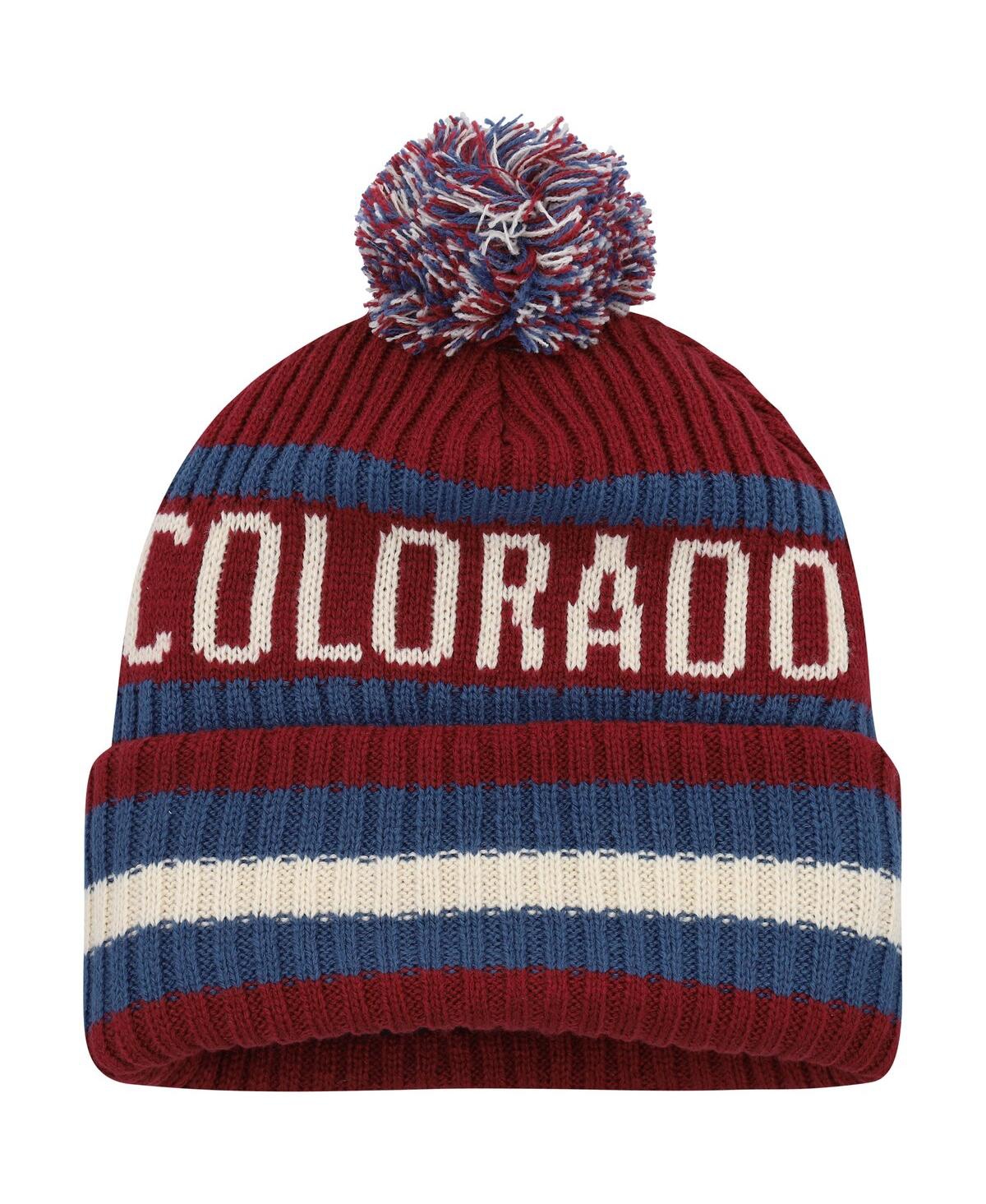 Men's '47 Brand Burgundy Colorado Avalanche Bering Cuffed Knit Hat with Pom