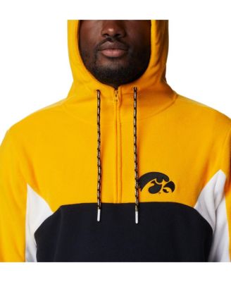 Men's Black Iowa Hawkeyes Lodge Quarter-Zip Hoodie