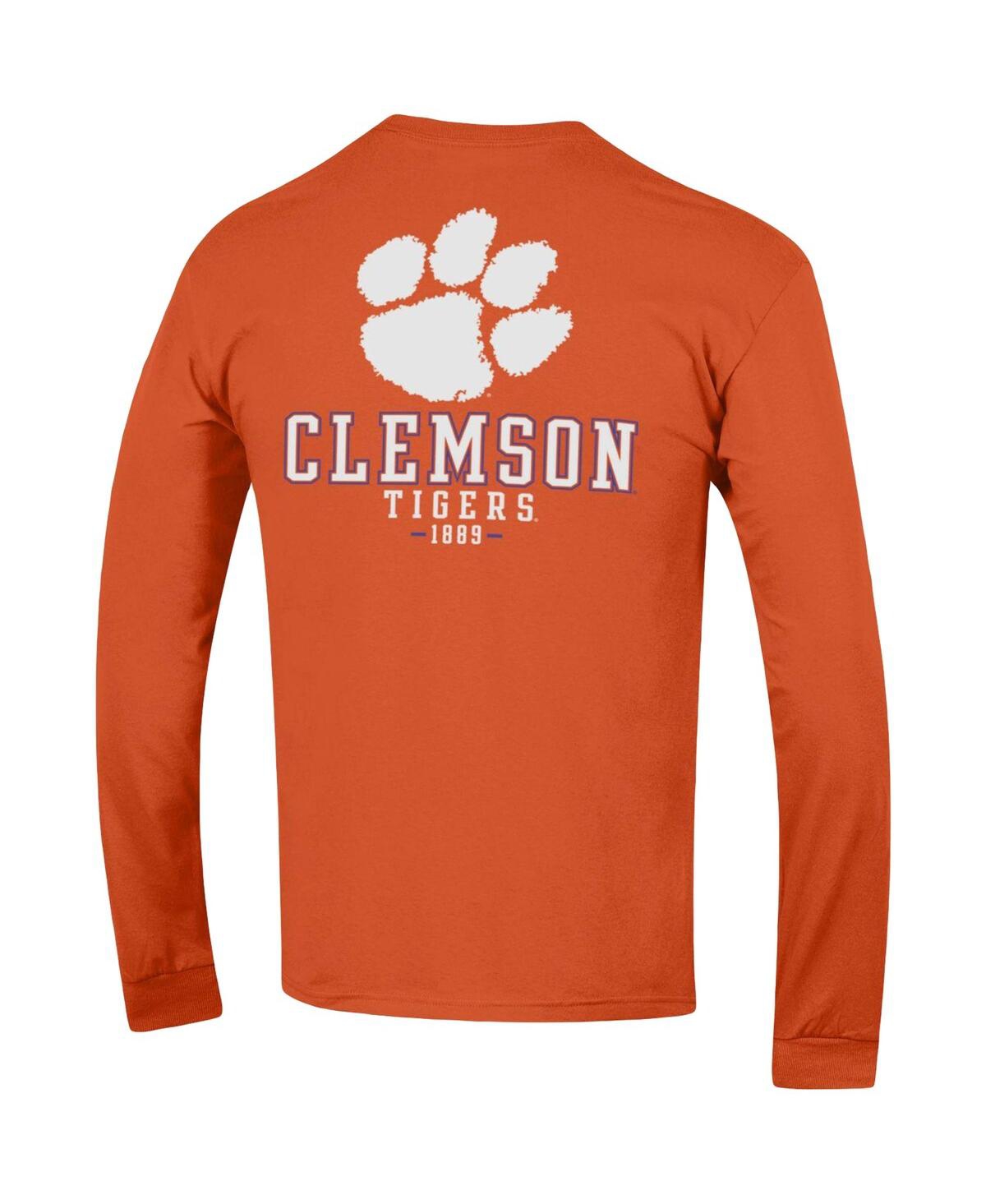 Champion Men's  Orange Clemson Tigers Team Stack Long Sleeve T-shirt In Orange