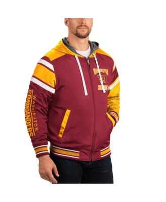 Men's Burgundy, Gray Washington Commanders Extreme Full Back Reversible Hoodie Full-Zip Jacket