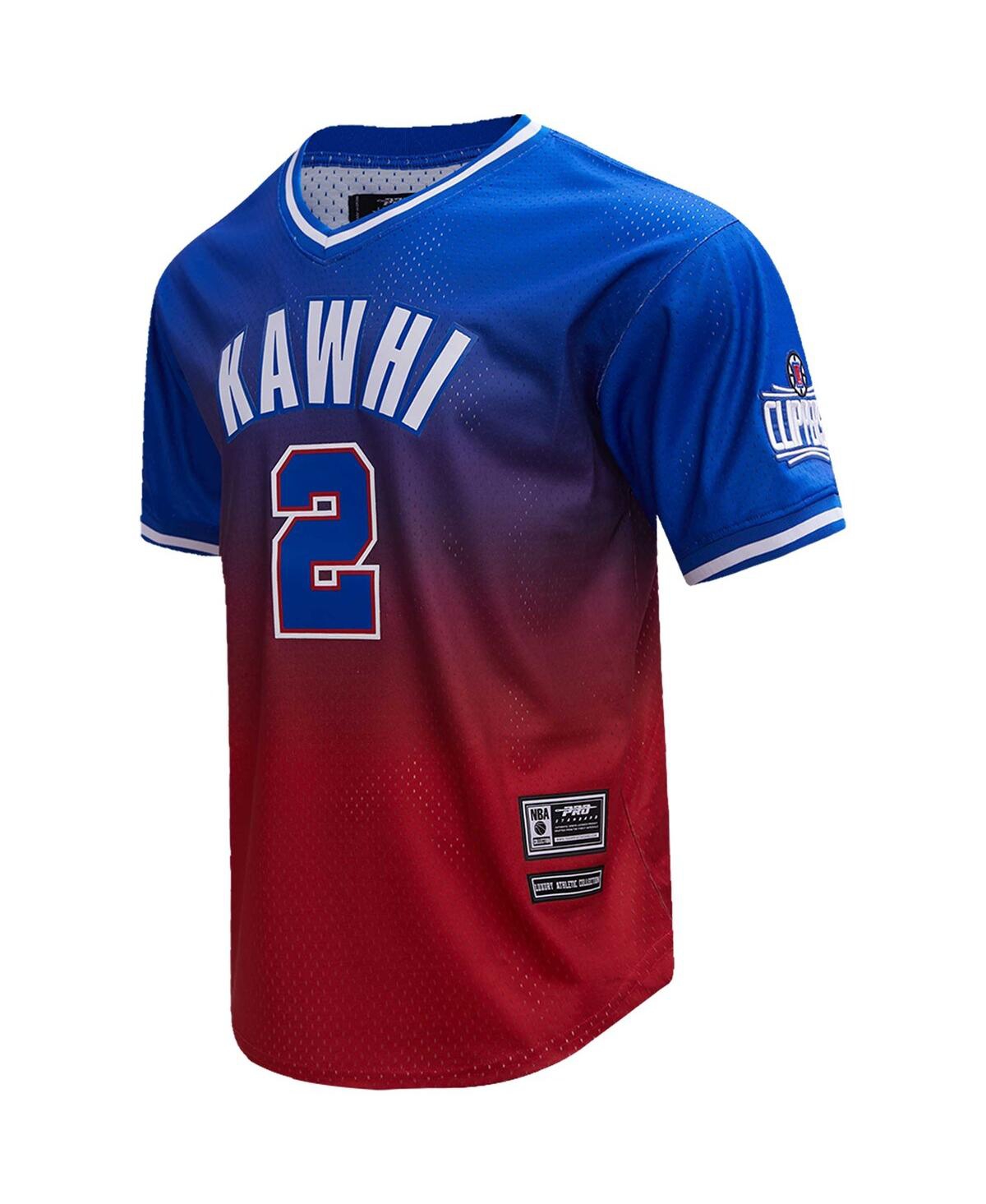 PRO STANDARD MEN'S PRO STANDARD KAWHI LEONARD ROYAL, RED LA CLIPPERS OMBRE NAME AND NUMBER T-SHIRT 