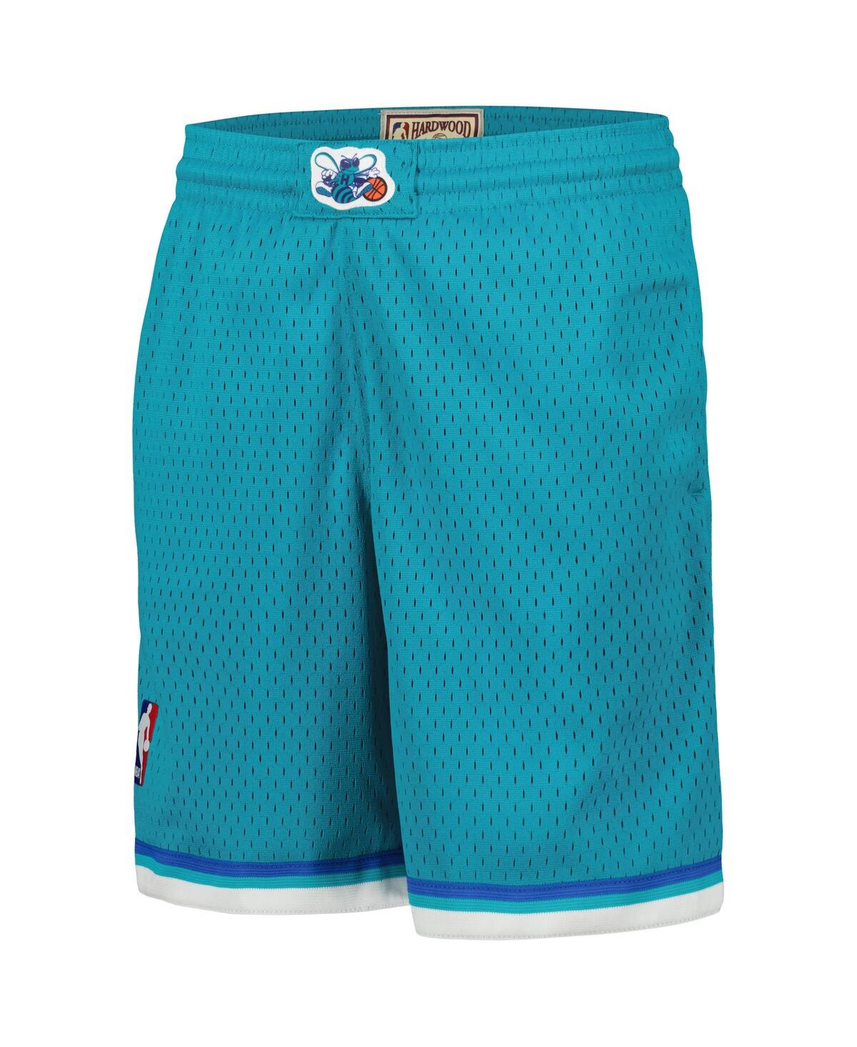 Mitchell & Ness Big Boys  Teal Charlotte Hornets Hardwood Classics Swingman Shorts In Teal