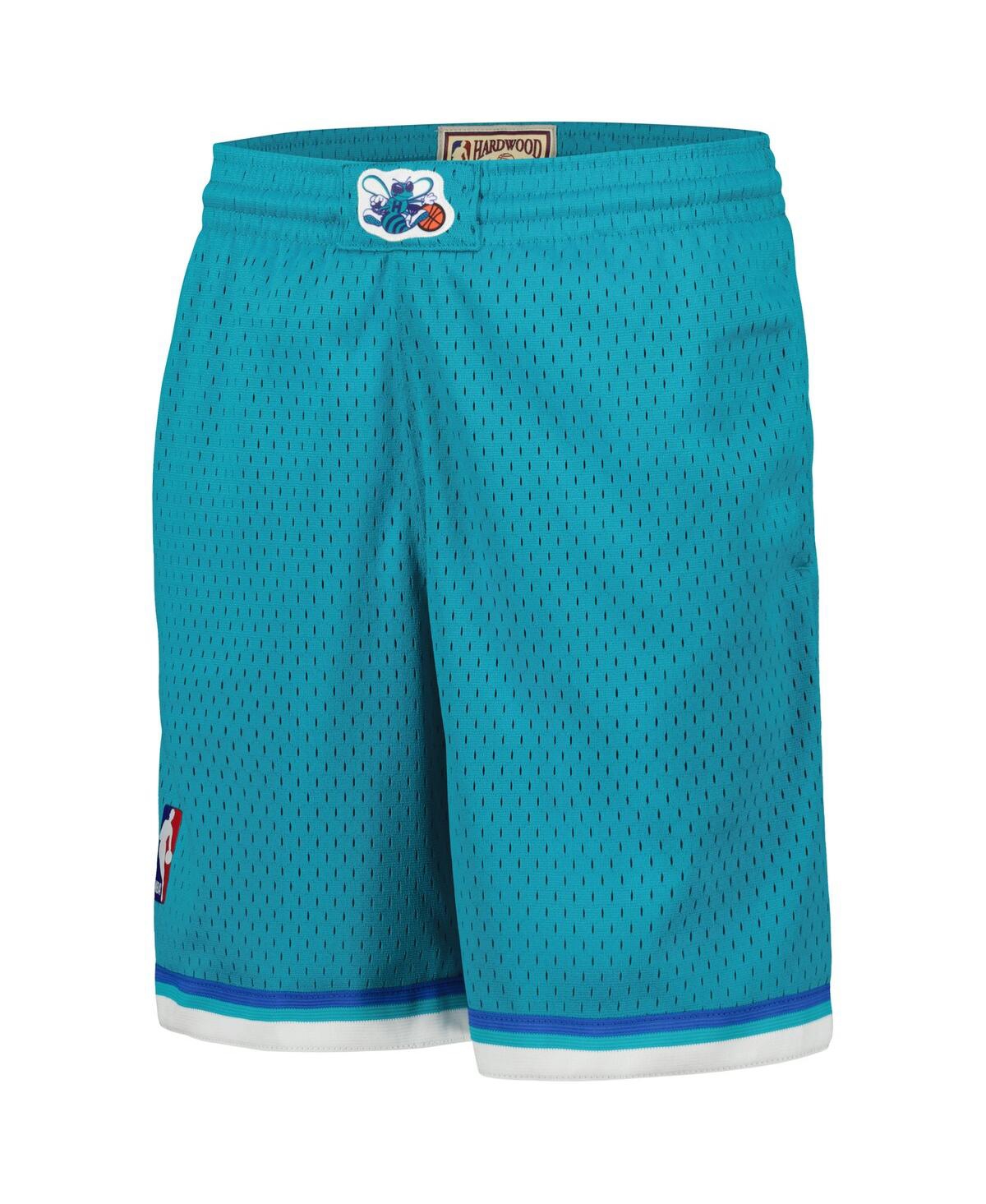 Shop Mitchell & Ness Big Boys  Teal Charlotte Hornets Hardwood Classics Swingman Shorts