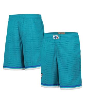 Big Boys Mitchell Ness Teal Charlotte Hornets Hardwood Classics Swingman Shorts Macy s