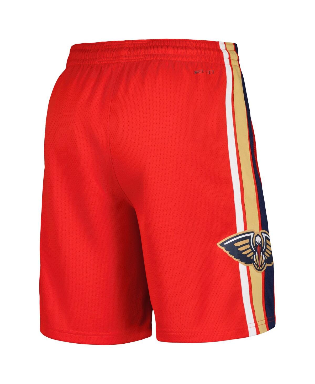 JORDAN MEN'S JORDAN RED NEW ORLEANS PELICANS STATEMENT EDITION SWINGMAN SHORTS 