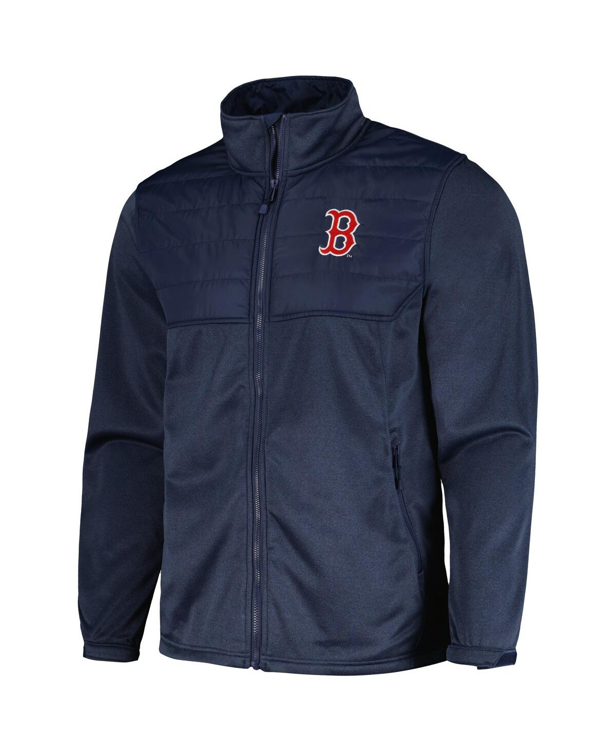 DUNBROOKE MEN'S DUNBROOKE HEATHER NAVY BOSTON RED SOX EXPLORER FULL-ZIP JACKET 