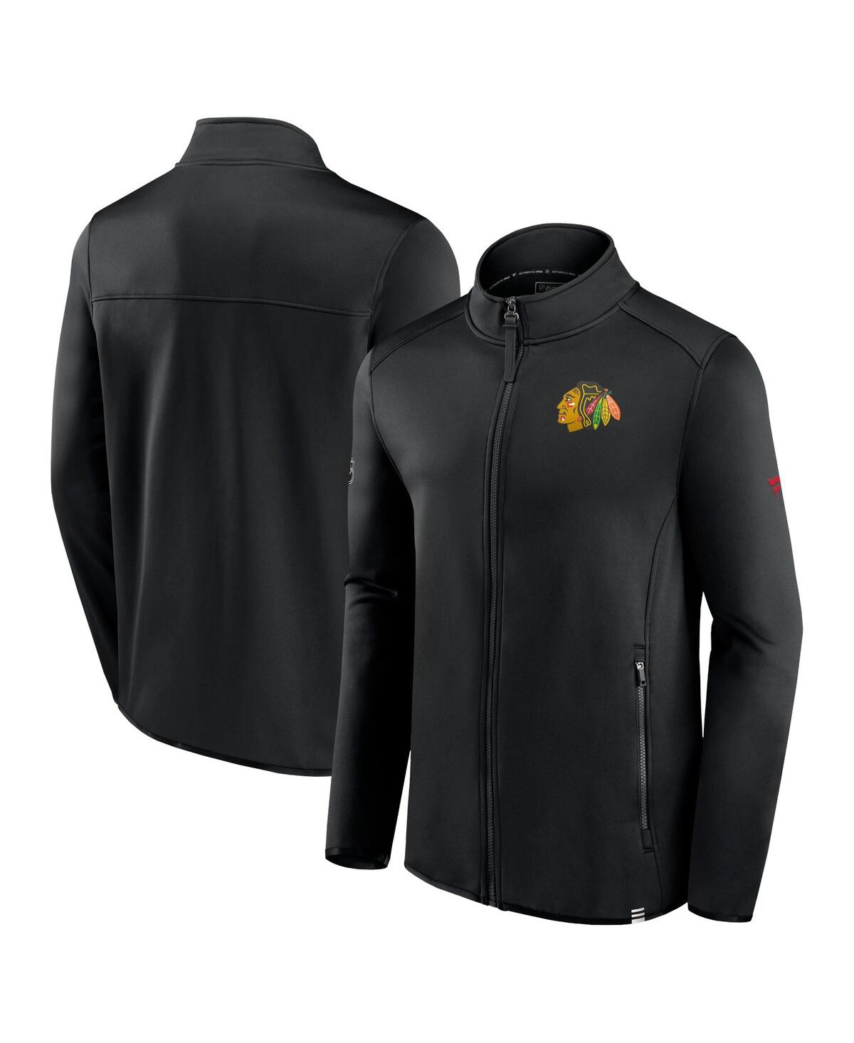 Fanatics Men's  Black Chicago Blackhawks Authentic Pro Full-zip Jacket