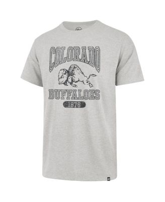 Men's Heather Gray Distressed Colorado Buffaloes 1876 Line Press Franklin T-shirt