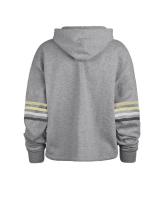 Women's Heather Gray Distressed New Orleans Saints Upland Bennett Pullover Hoodie