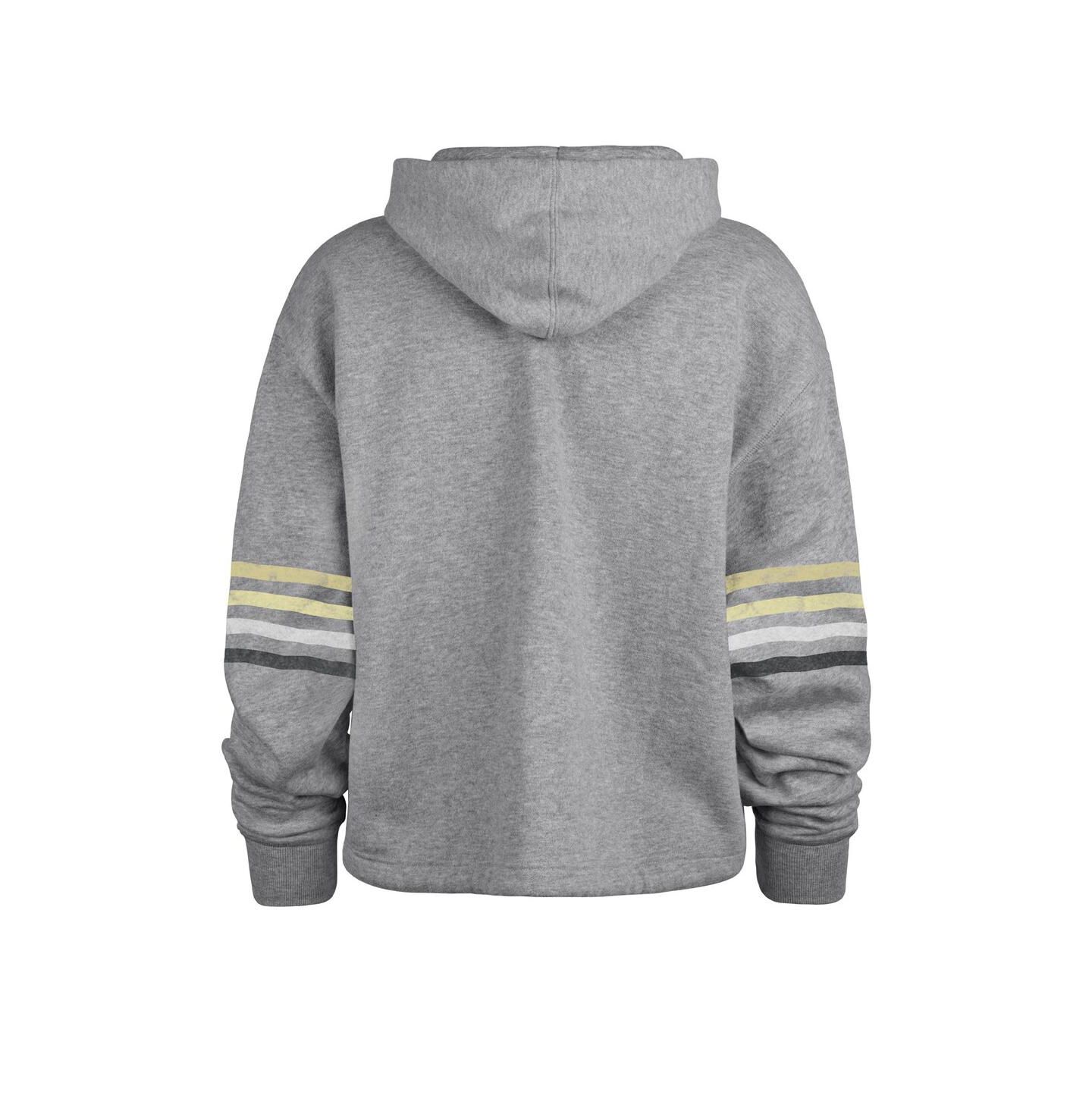 Женское худи '47 Brand Heather Gray Distressed New Orleans Saints Upland Bennett Pullover — фото 3