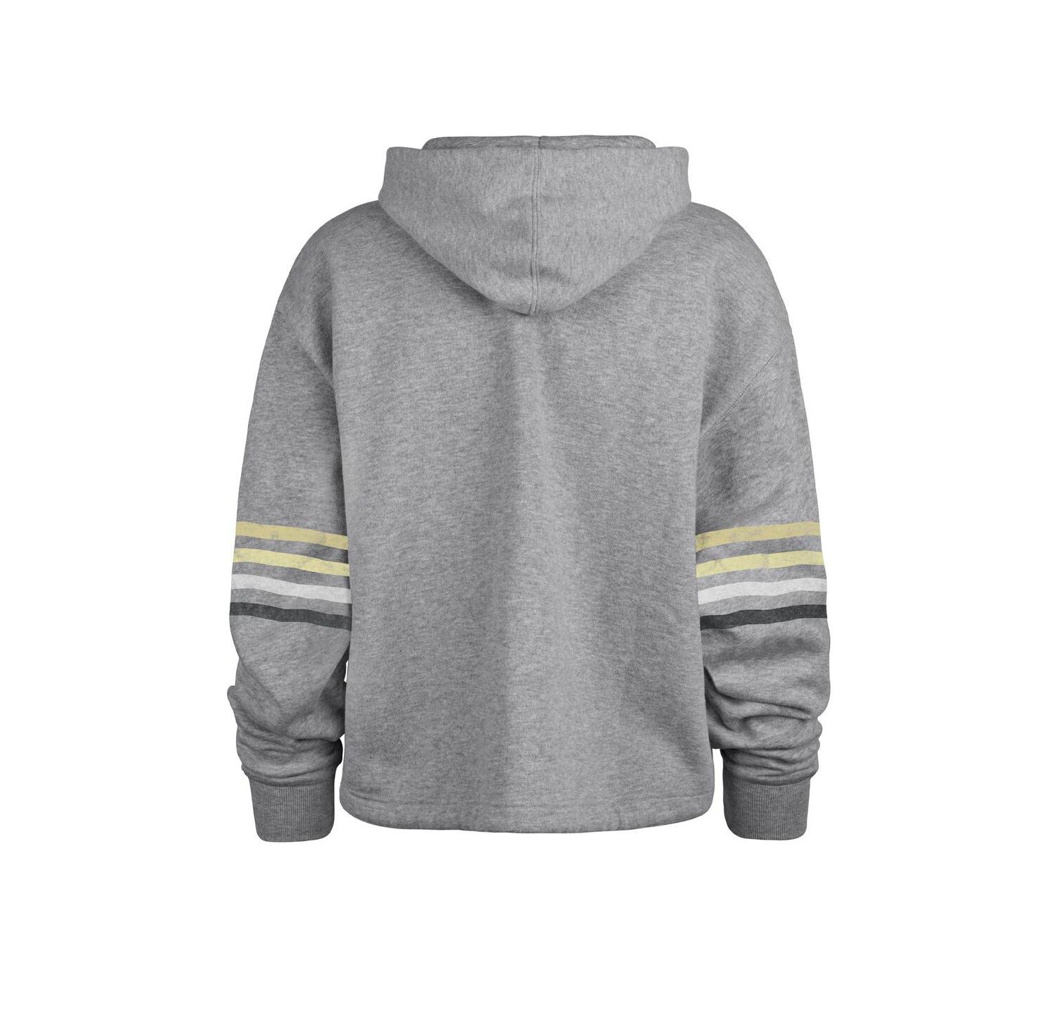 Women's Heather Gray Distressed New Orleans Saints Upland Bennett Pullover Hoodie