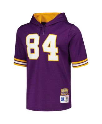 Men's Randy Moss Purple Minnesota Vikings Retired Player Name and Number Mesh Hoodie T-shirt