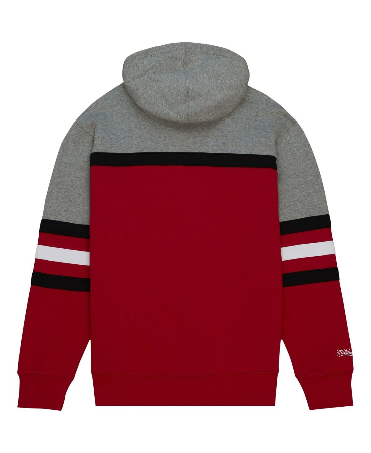 Mitchell & Ness Men's  Red Oklahoma Sooners Head Coach Pullover Hoodie In Red